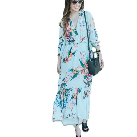 HUNTER BELL MIDI DRESS WILDFLOWER TROPICAL RUFFLE EMBELLISHMENT SZ 4 RELAXED - Picture 14 of 16